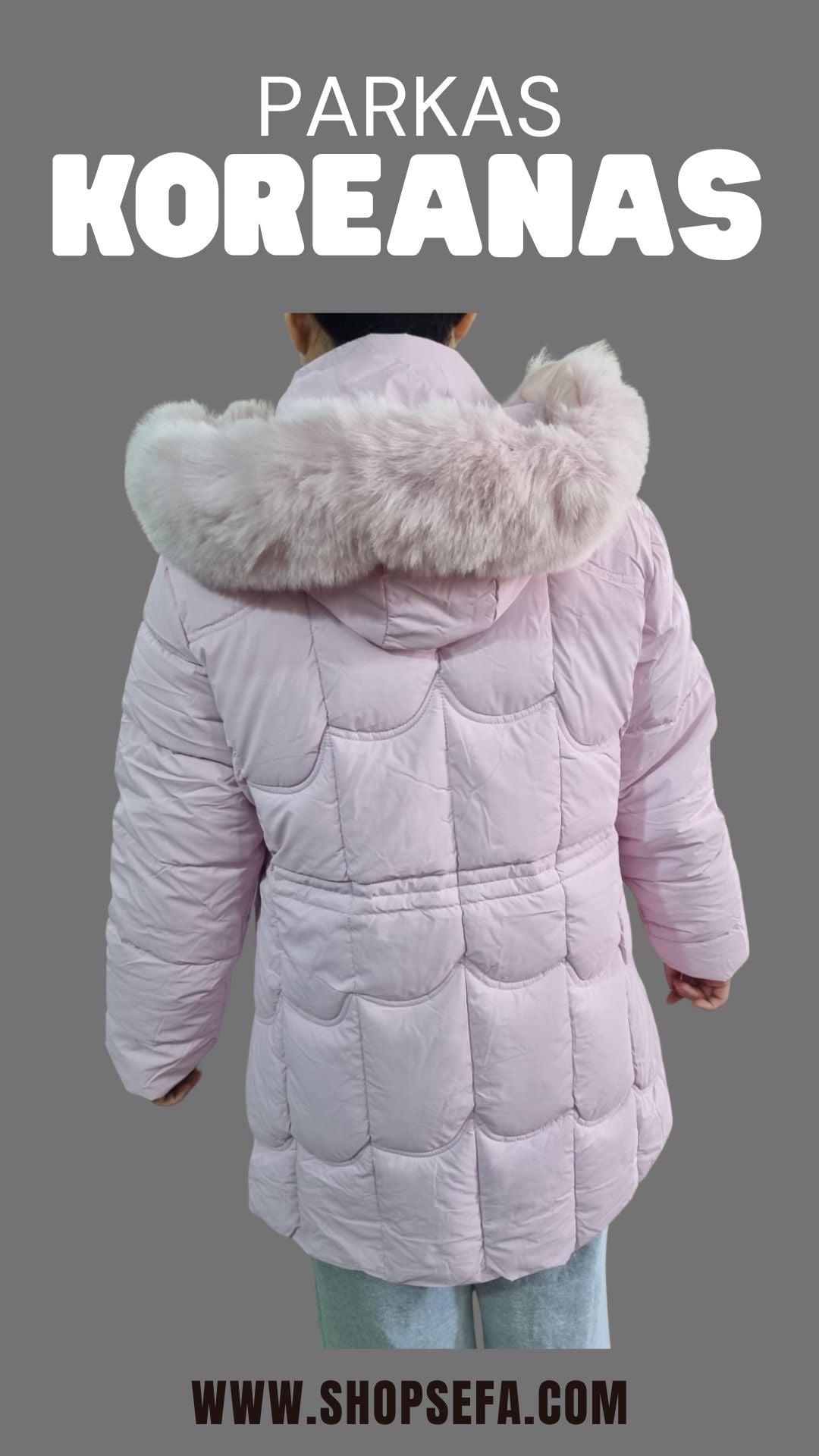 PARKA KOREANA ROSADO