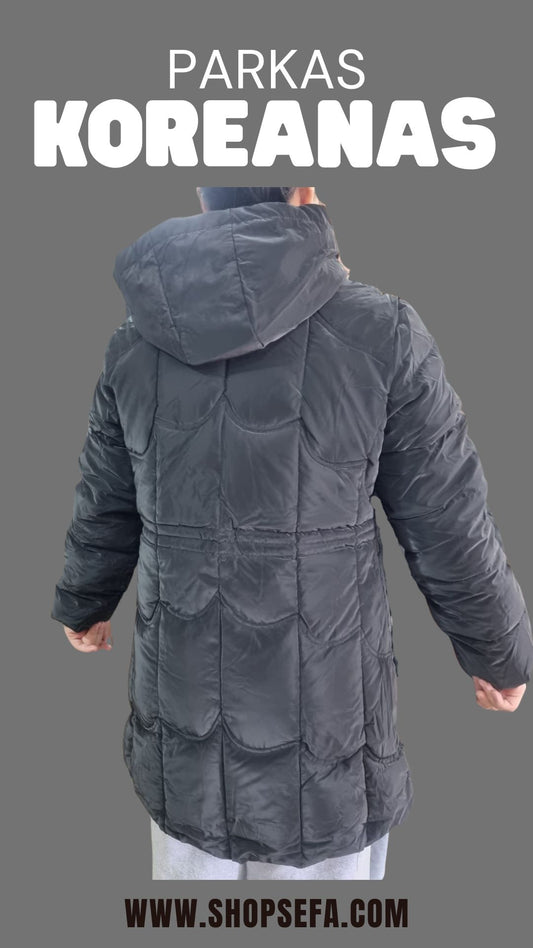 PARKA KOREANA NEGRA
