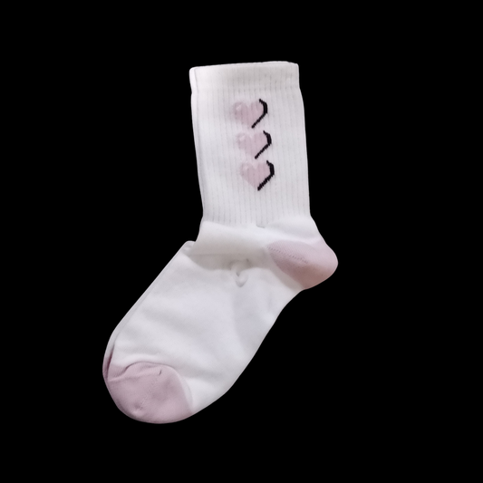 MEDIAS DE CORAZONES ROSADOS