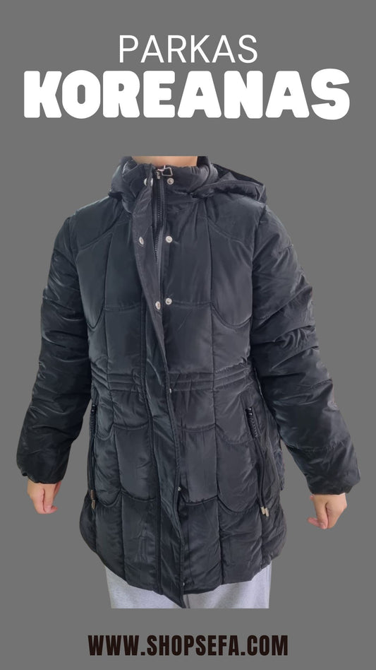 PARKA KOREANA NEGRA