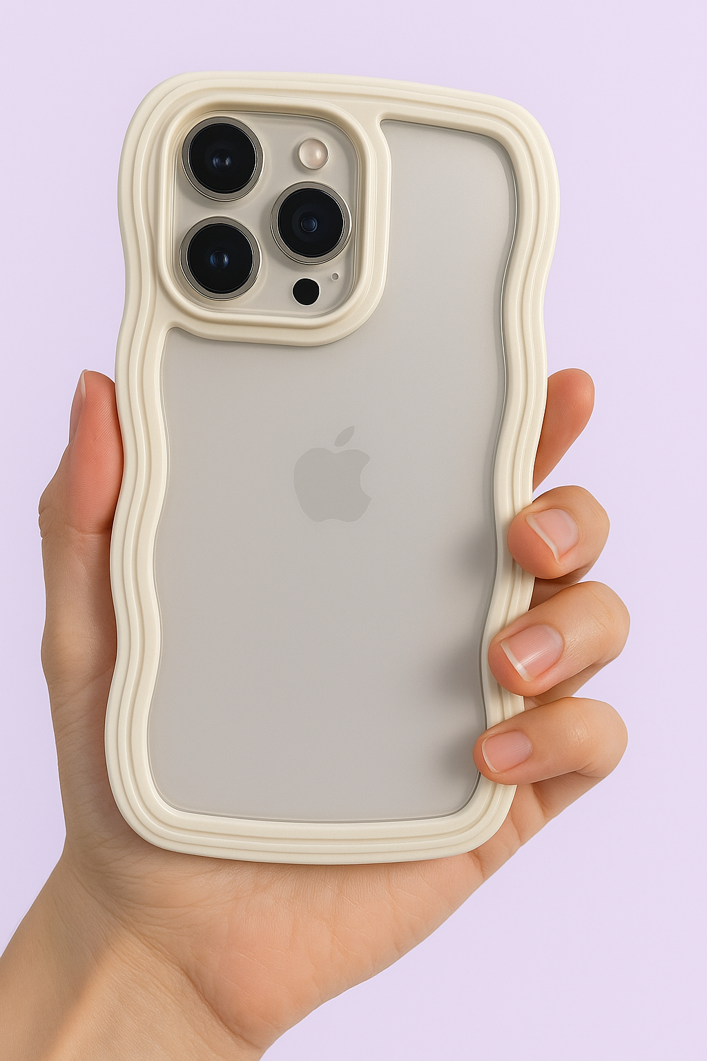 Carcasa protectora ondulada para iPhone – Diseño minimalista y elegante
