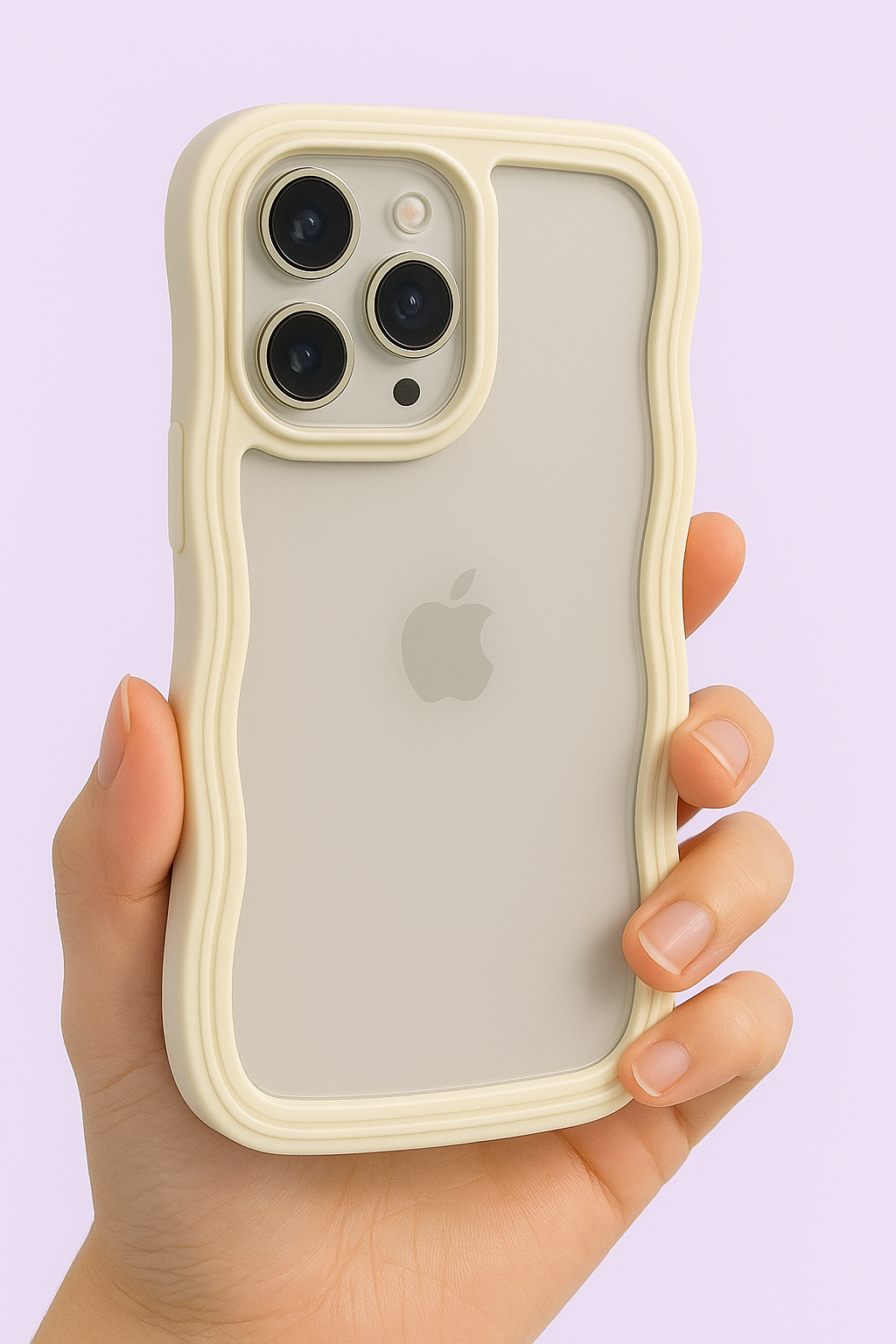 Carcasa protectora ondulada para iPhone – Diseño minimalista y elegante